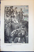 Old Print 1880 Human Races Humaines Figuier Costumes Du Duche Bade People 19th