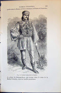 Old Print Costume National Valachie Man 1880 Human Races Humaines Figuier 19th
