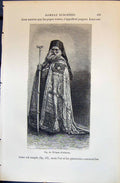 Old Print Eveque D'Athenes Man Costume 1880 Human Races Humaines Figuier 19th