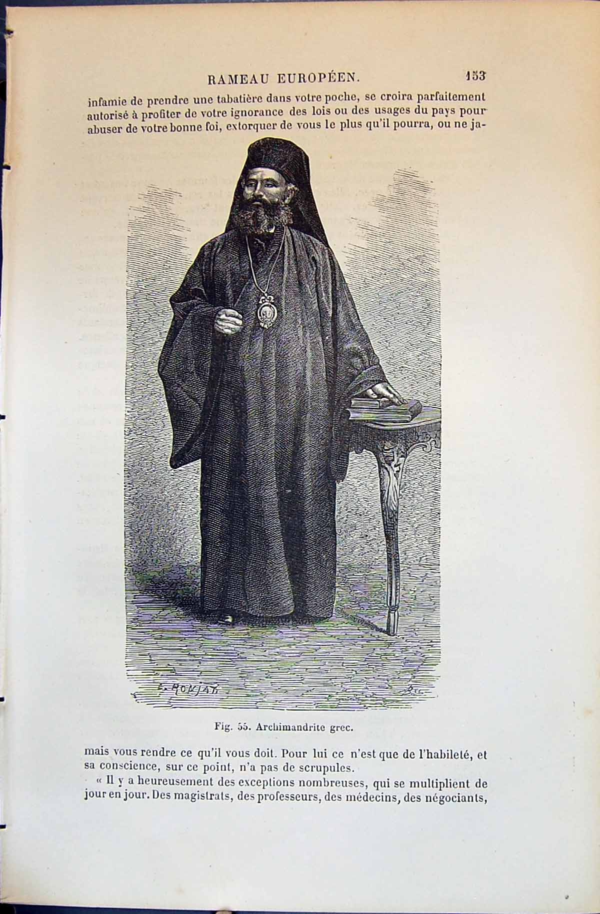 Old Archimandrite Grec Man Costume 1880 Human Races Humaines Figuier Victorian