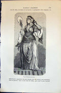 Old Print 1880 Human Races Humaines Figuier Dame Du Caire Beautiful Woman 19th