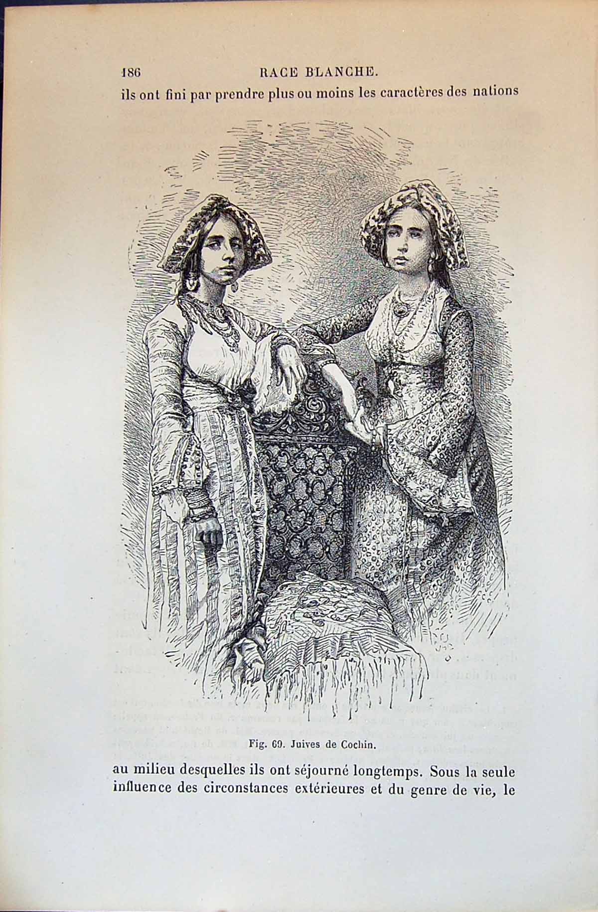 Old Juives De Cochin Beautiful Ladies 1880 Human Races Humaines Figui Victorian