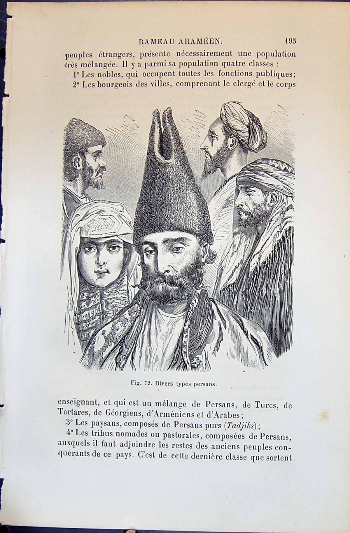 Old Divers Types Persans Men Ladies Costumes 1880 Human Races Humaine Victorian