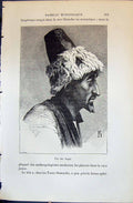 Original Old Antique Print Portrait Nogai Man 1880 Human Races Humaines Figuier
