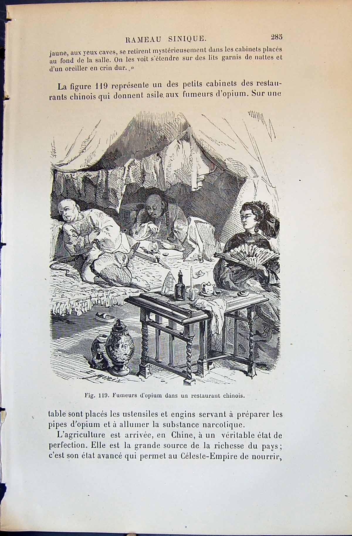 Old Fumeurs D'Opium Dans Restaurant Chinois 1880 Human Races Humaines Victorian