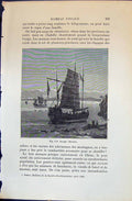Antique Print Jonque Chinoise Ship China 1880 Human Races Humaines Figuier 19th