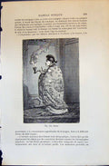 Antique Old Print Bonze Man Smoking China 1880 Human Races Humaines Figuier