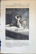 Antique Print Ecrivain Japonais Man Japan 1880 Human Races Humaines Figuier