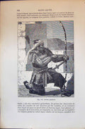 Old Print Archer Japonais Man Bow Arrow 1880 Human Races Humaines Figuier 19th