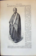 Old Antique Print Bonze Man Robes Jaune 1880 Human Races Humaines Figuier 19th