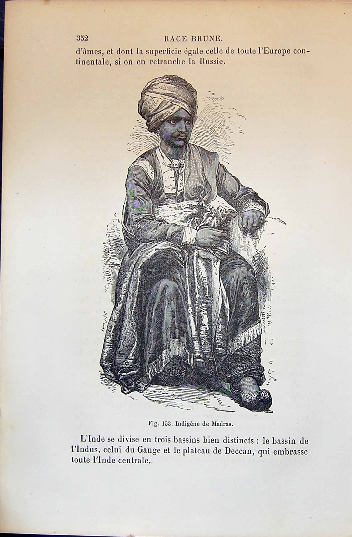 Old Indigene De Madras Man Uniform India 1880 Human Races Humaines Fi Victorian