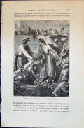 Old Print Le Marche Du Pont Rau Mexico 1880 Human Races Humaines Figuier 19th