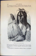 Old 1880 Human Races Humaines Figuier Chef Des Indiens Creeks Indian Victorian