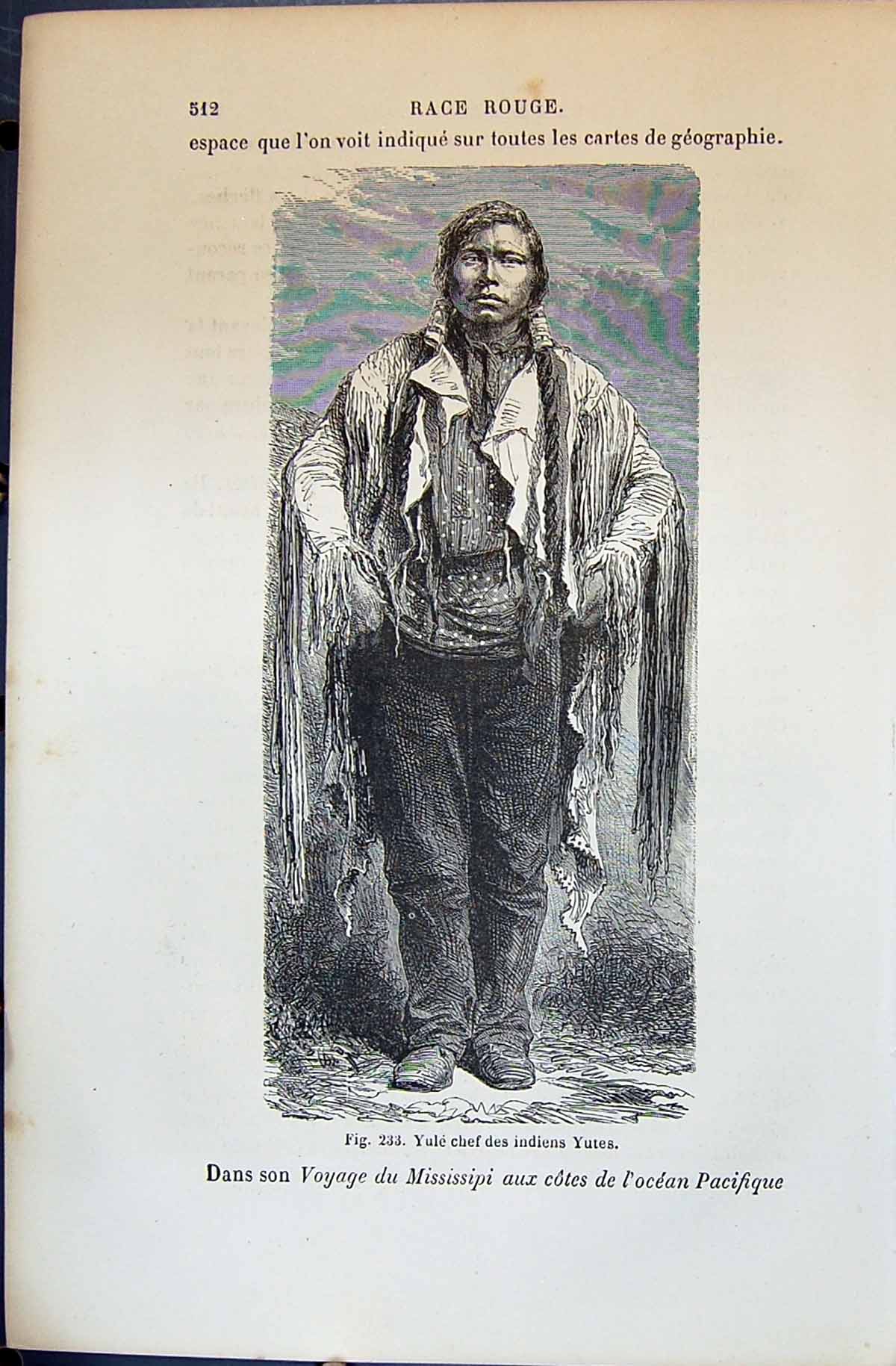 Old Yule Chef Des Indiens Yutes Indian Man 1880 Human Races Humaines Victorian