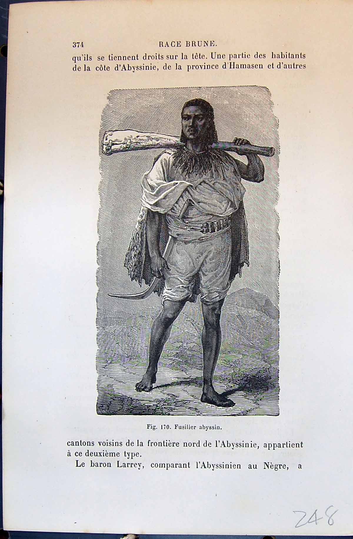 Old Fusilier Abyssin Abyssinien Lady Man 1880 Human Races Humaines Fi 19th