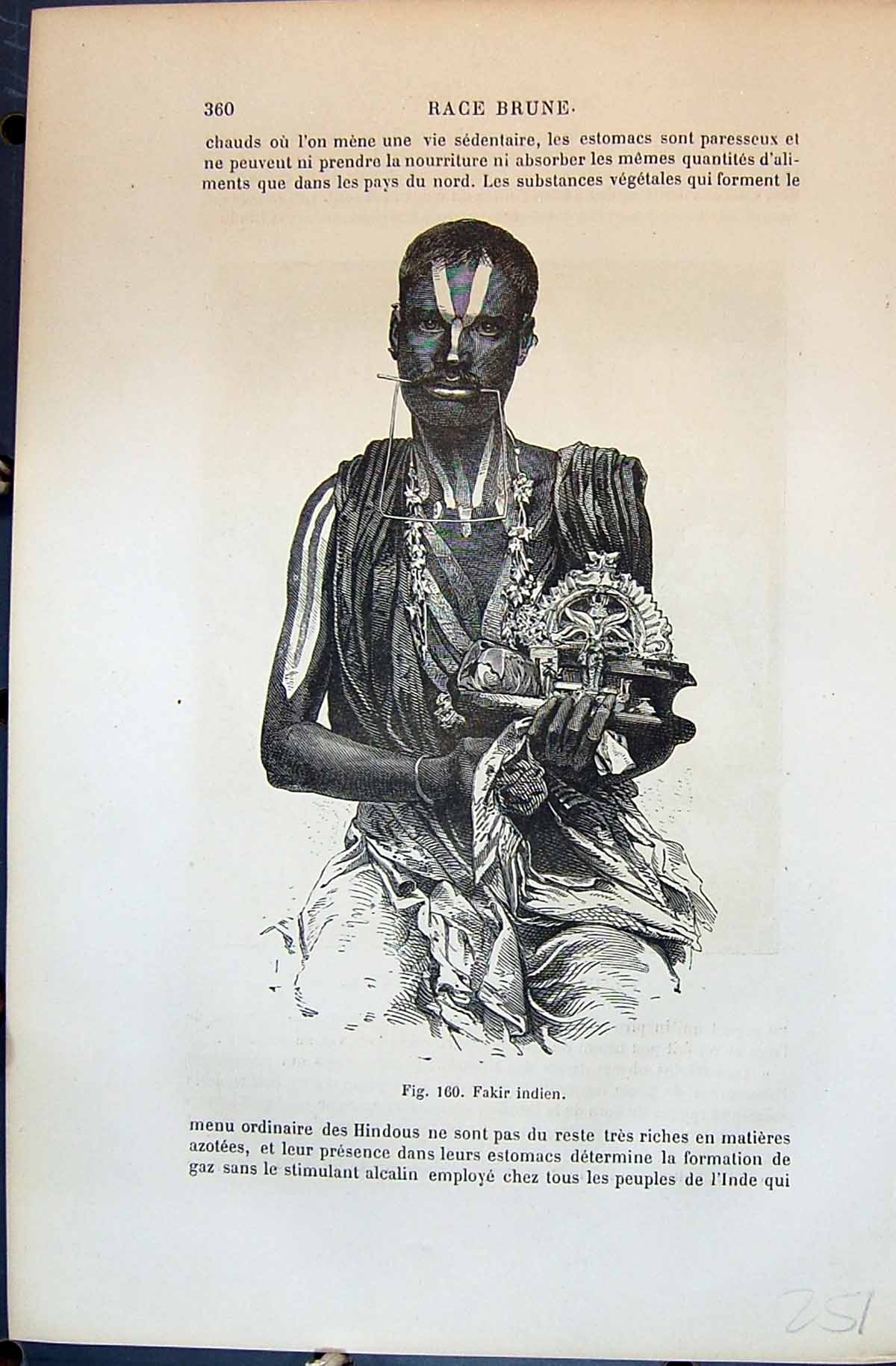 Old Fakir Indien Marchands Coton Bombay India 1880 Human Races Humain 19th