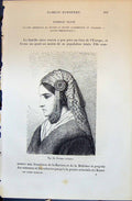 Old Print Femme Valaque Beautiful Woman 1880 Human Races Humaines Figuier 19th
