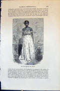 Old 1880 Human Races Humaines Figuier Indienne Du Bresil Beautiful Wo Victorian