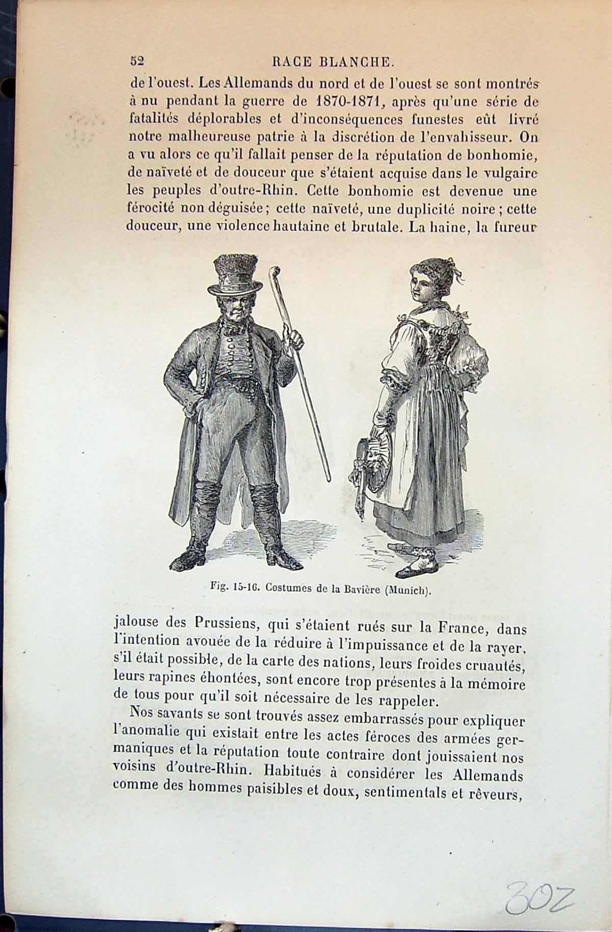 Old Costumes Baviere Munich Bavarian People 1880 Human Races Humaines 19th