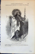 Old Chef D'Indiens Corbeaux Mandans Indians 1880 Human Races Humaines 19th