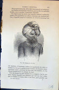 Old Print Indigene L'Ile Viti Indians 1880 Human Races Humaines Figuier 19th