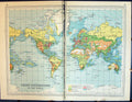 Antique Old Print 1931 Dent Map Chief Occupations World Languages Commerce 20th