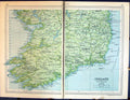 Old 1931 Dent Map Southern Ireland Kilkenny Tipperary Wexford Dublin 20th