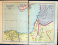 Antique Old Print 1931 Dent Map Palestine Cyprus Trans Jordan Damascus Beirut