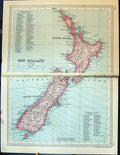 Antique Print 1931 Dent Map New Zealand Marlborough Stewart Hawke Bay Cook 20th
