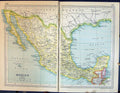 Old Print 1931 Dent Map Mexico California Sonora Guatemala North America 20th
