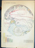 Antique Old Print Johnston Map River Systems Australia Basins Atlantic Ocean