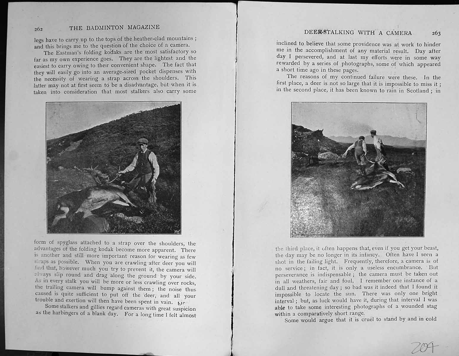 Old Badminton Magazine 1901 Deer Stalking Hunting Horses Huntsmen Pho Victorian