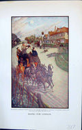Antique Old Print Badminton Magazine 1901 Transport Coach Horses Bound London