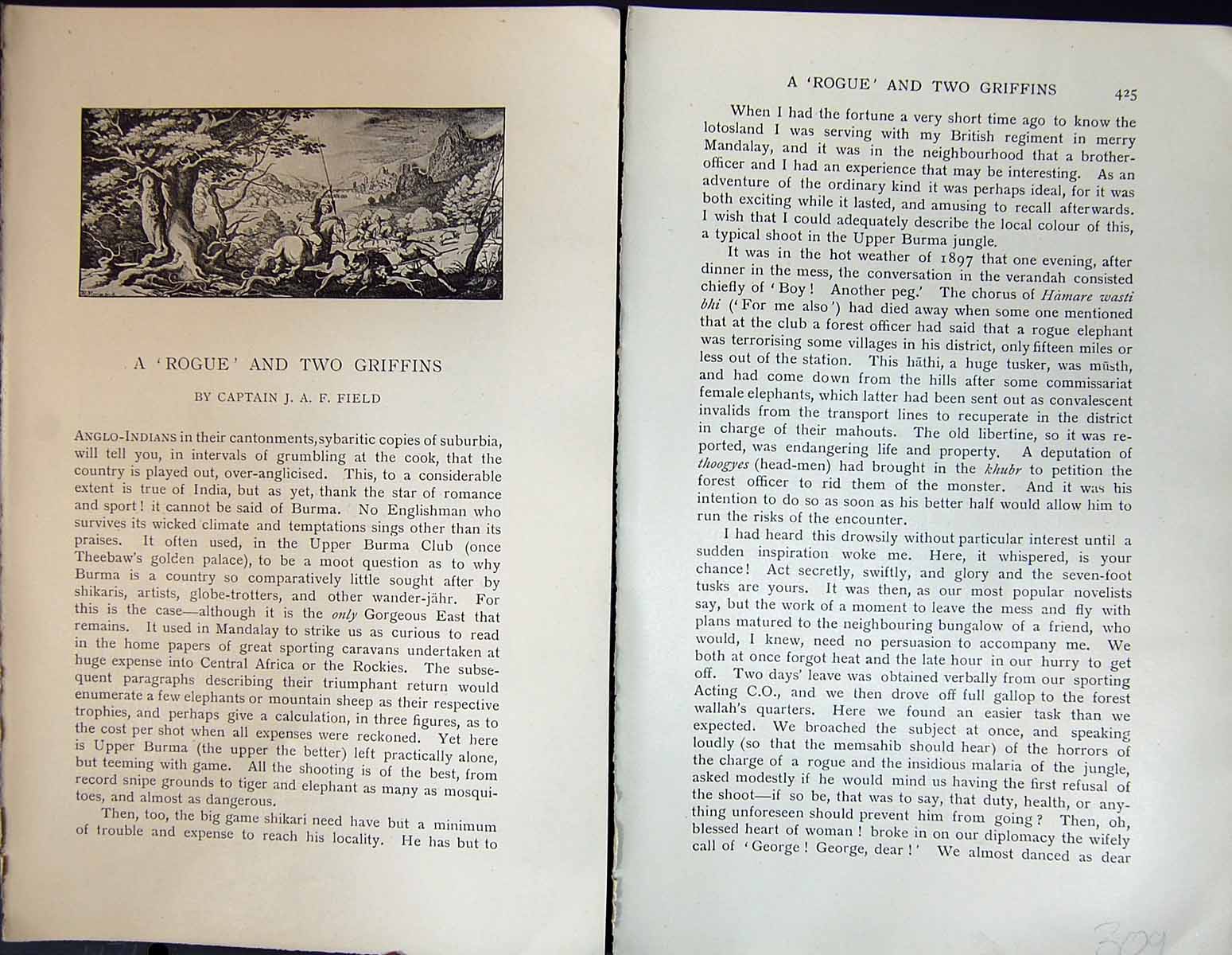 Old Print Badminton Magazine 1901 Rogue Griffins Thebaw Gen Palace Pagod 20th