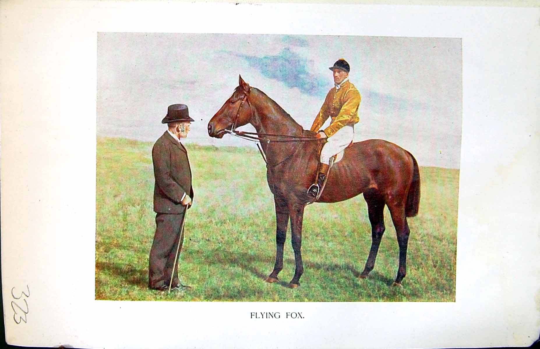 Antique Print Badminton Magazine 1901 Horse Racing Flying Fox Jockey Sport 20th