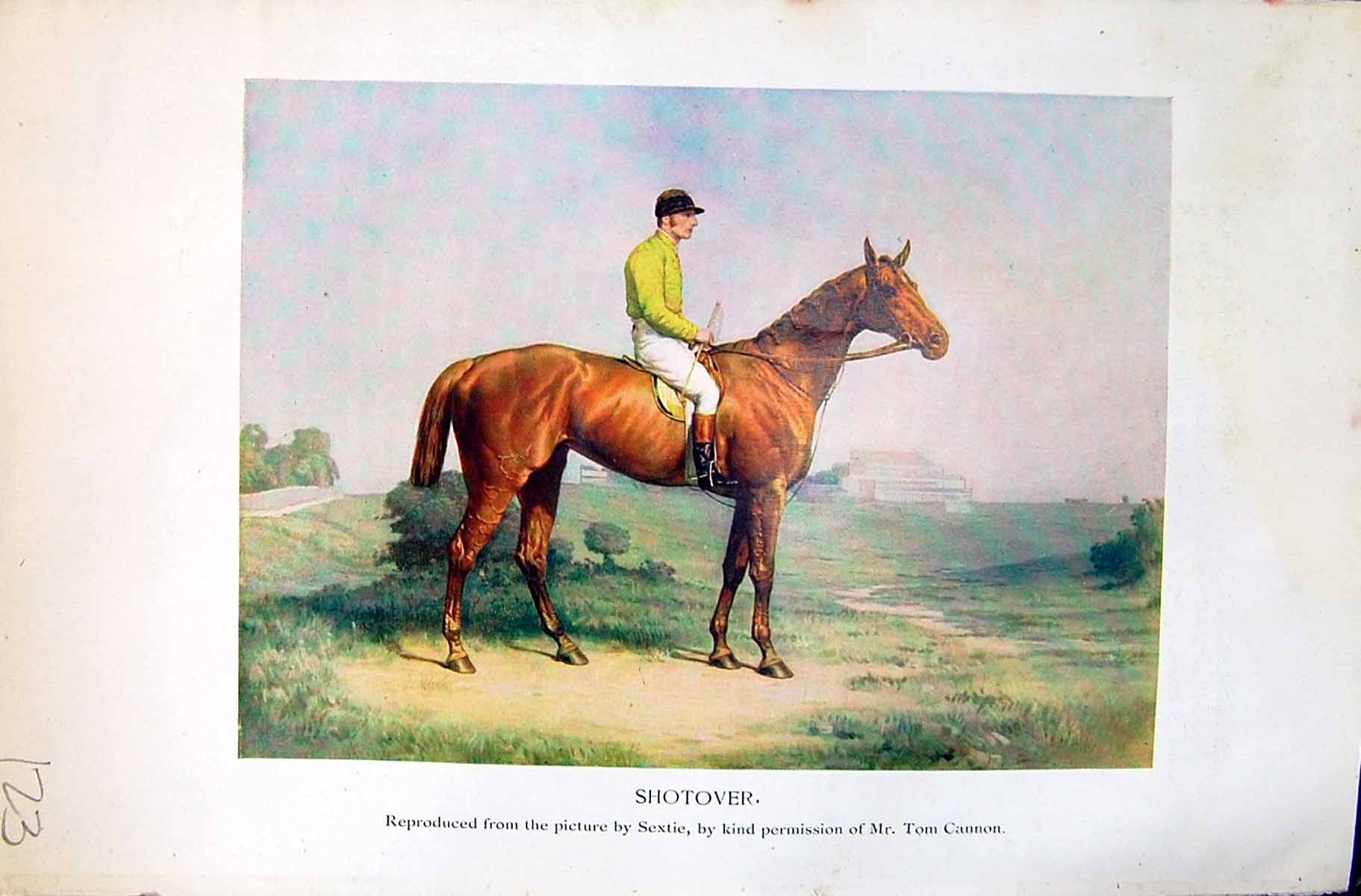 Antique Old Print Badminton Magazine 1901 Shotover Horse Racing Sport Jockey