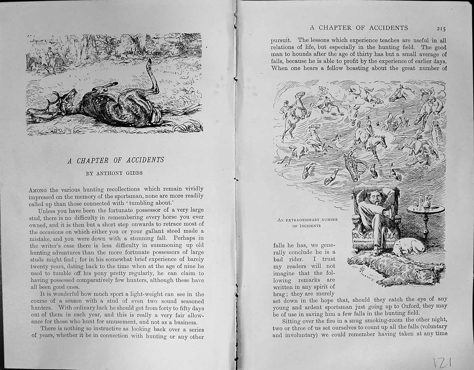 Old Badminton Magazine 1903 Hunting Accidents Anthony Gibbs Sport Hor 20th