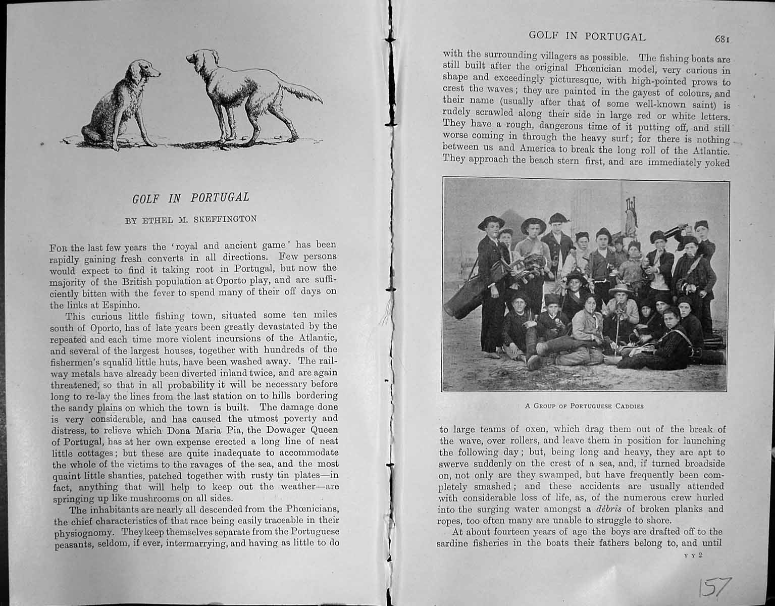 Old Badminton Magazine 1903 Golf Portugal Caddies Sardine Boat Sport 20th