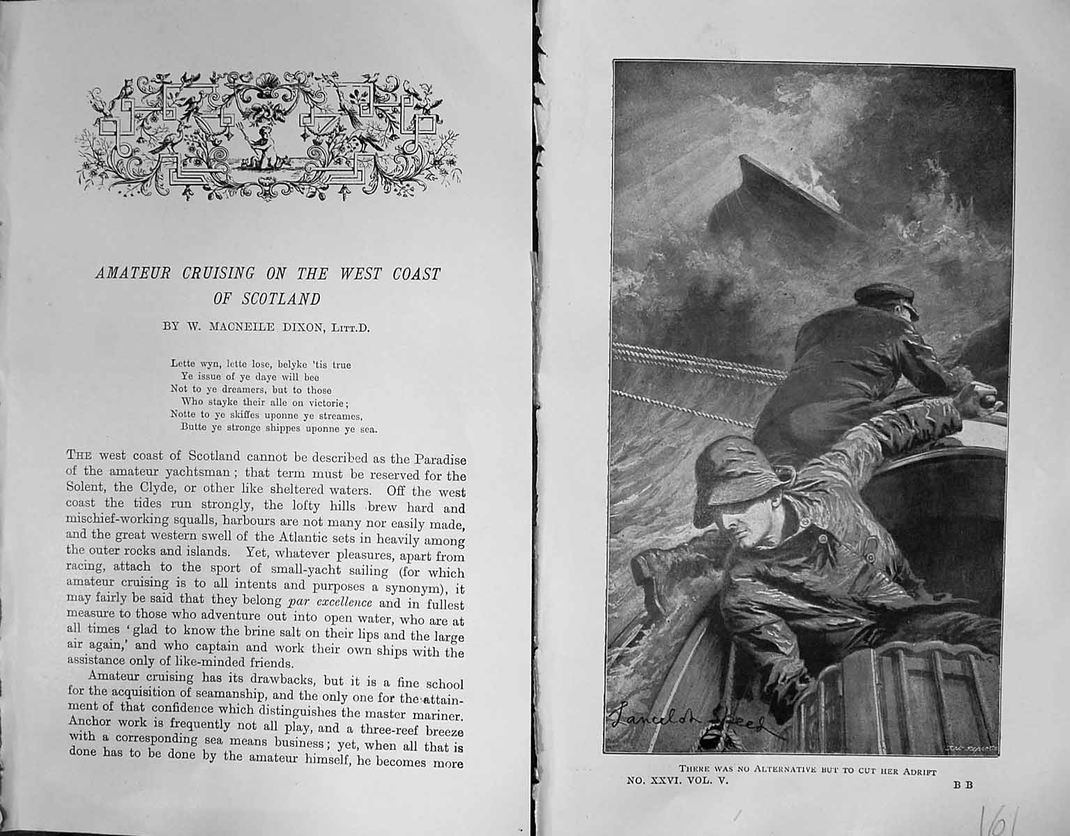Old Badminton Magazine 1903 Boats Cruising Scotland Stormy Sea Coll I 20th