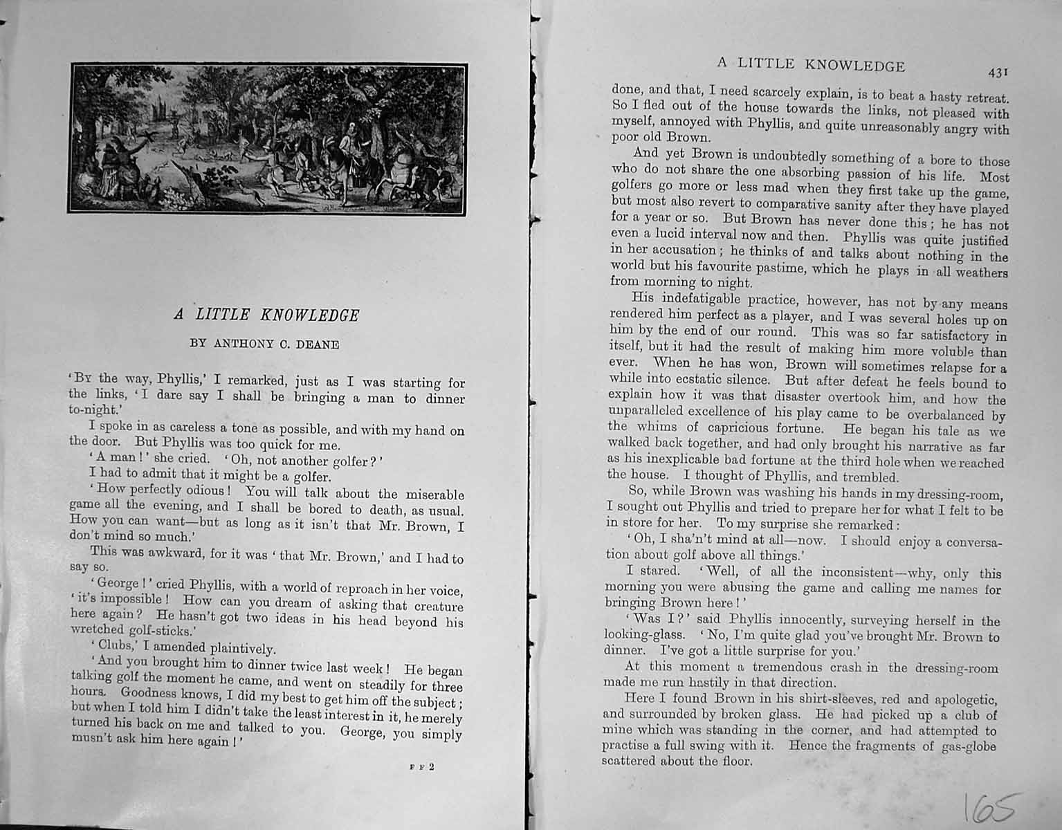 Old Badminton Magazine 1903 Little Knowledge Anthony Deane Golf Man S 20th