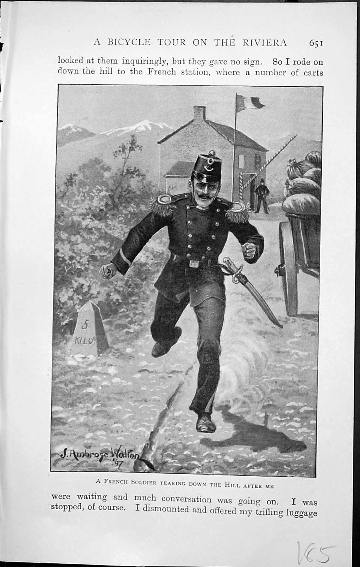 Old Print Badminton Magazine 1903 Bicycle Tour Riviera French Sier Runni 20th