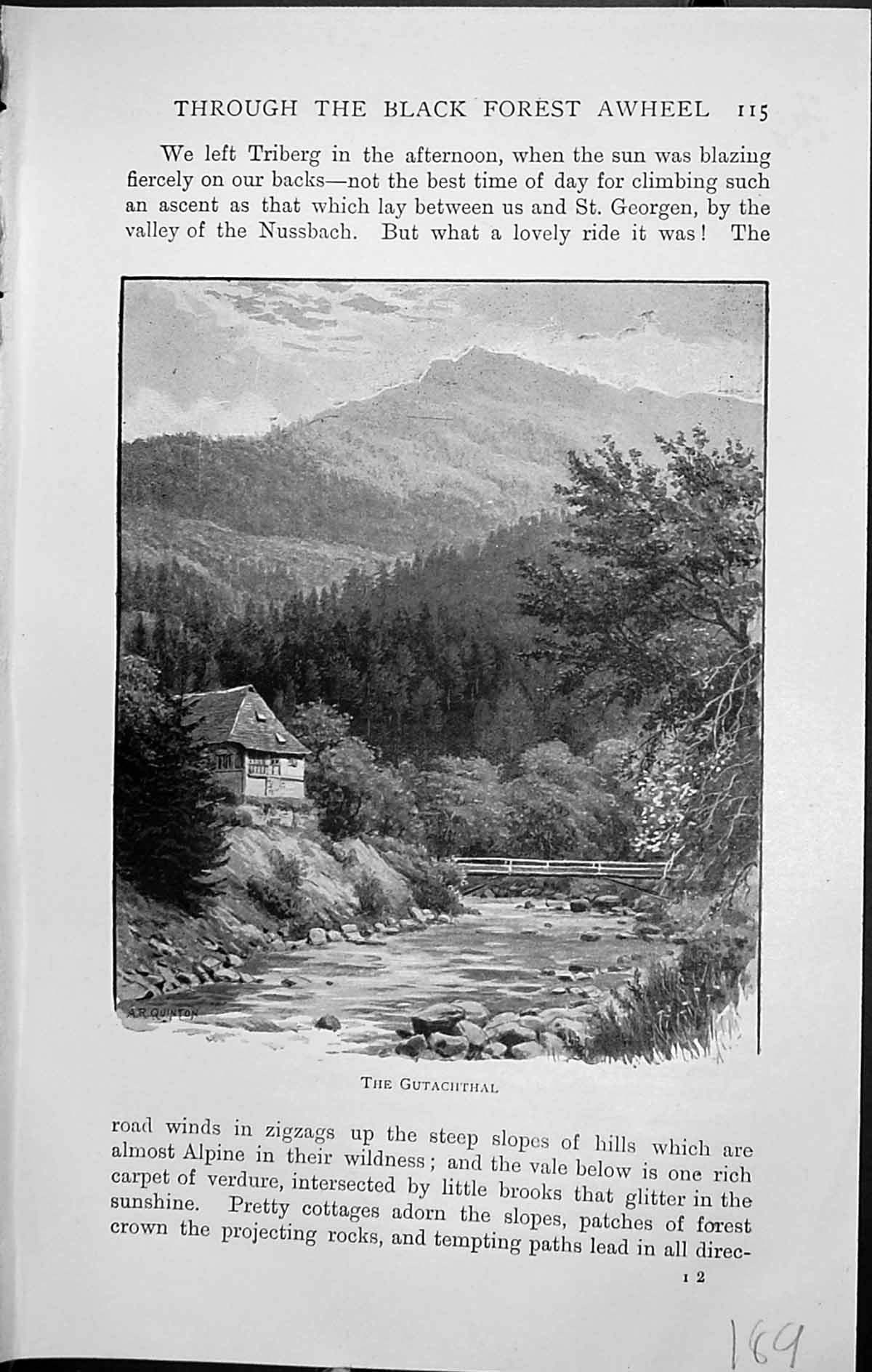 Old Badminton Magazine 1903 Black Forest Cycling Gutachthal Mountains 20th