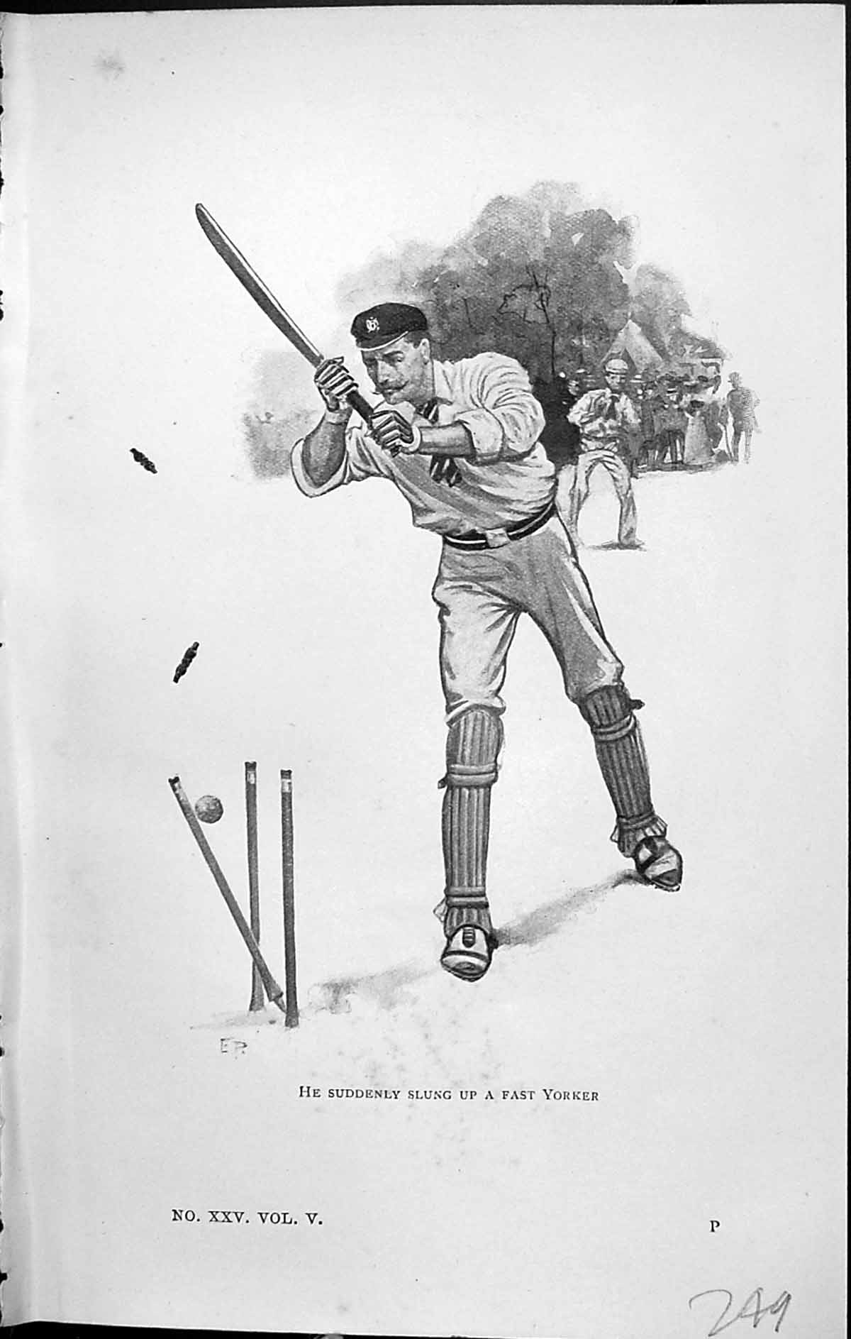 Old Badminton Magazine 1903 Cricket Man Sport Cricketer Wicket Bat Ba 20th