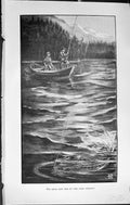 Old Print Badminton Magazine 1903 Men Fishing River Boat Fish Sport Trees 20th
