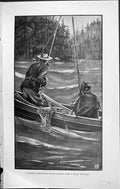 Antique Print Badminton Magazine 1903 Men Fishing River Boat Fish Rods Nets