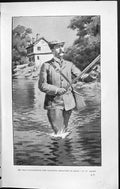 Original Old Antique Print Badminton Magazine 1903 Man River Fishing Fish Sport