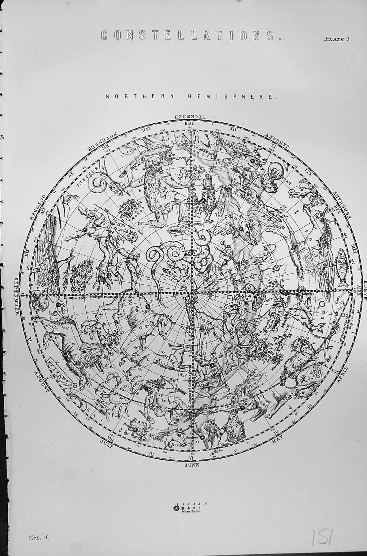 Old Mackenzie C1880 Science Constellations Northern Hemisphere Astron Victorian