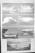 Old Mackenzie C1880 Science Clouds Cirrus Cumulus Stratus Cirro Nimbu Victorian