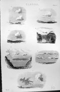 Original Old Antique Print Mackenzie C1880 Science Clouds Weather Nature 19th