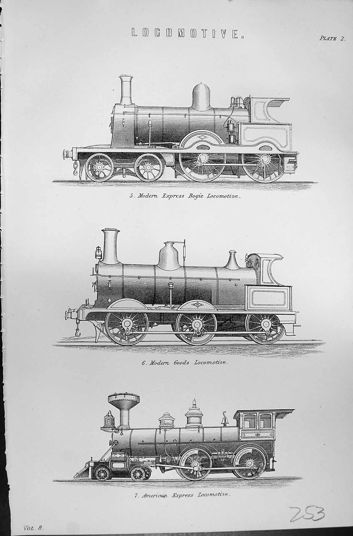 Old Locomotive Train Express Bogie Goods Express Engine Mackenzie C18 19th